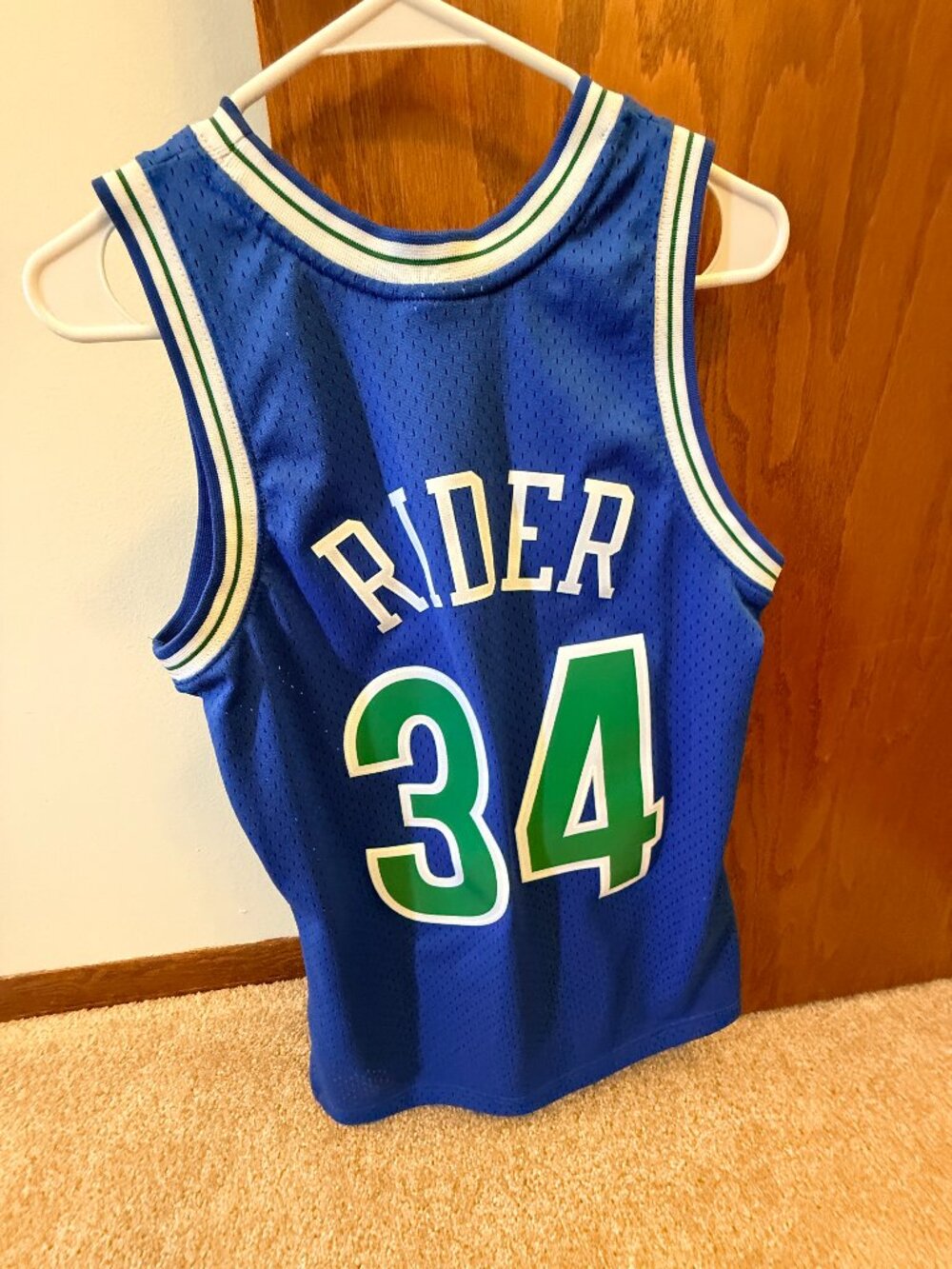 Mitchell & Ness Isaiah Rider Minnesota Timberwolves 1993-94 Jersey Small Blue